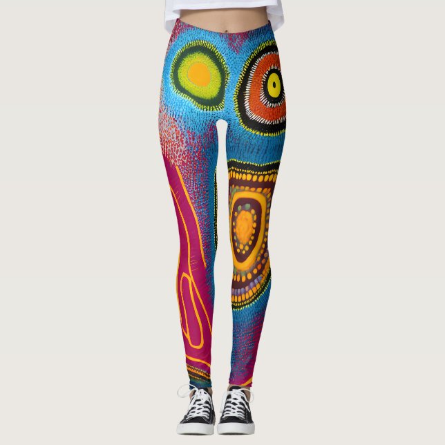 Aborigine-Abstrakt Art Vol. 01 Leggings (Vorderseite)