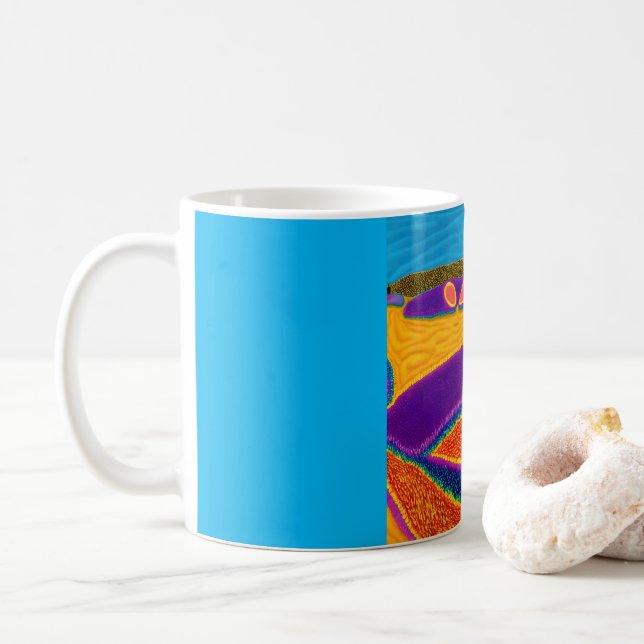 Aborigine-Abstrakt Art Vol. 02 Kaffeetasse (Mit Donut)