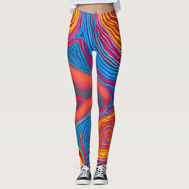 Aborigine-Abstrakt Art Vol. 03 Leggings (Vorderseite)