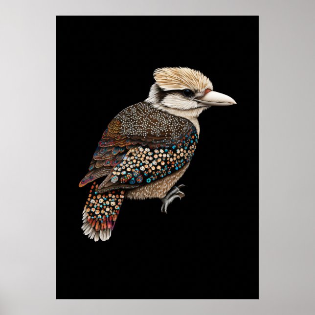 Aborigine Art Kookaburra Poster (Vorne)