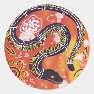 Aborigine Art Snake Dreaming Sticker