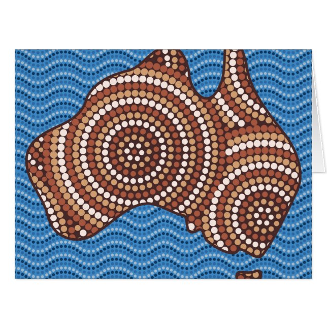 Aborigine-Australien Punktmalerei (Vorderseite (Horizontal))