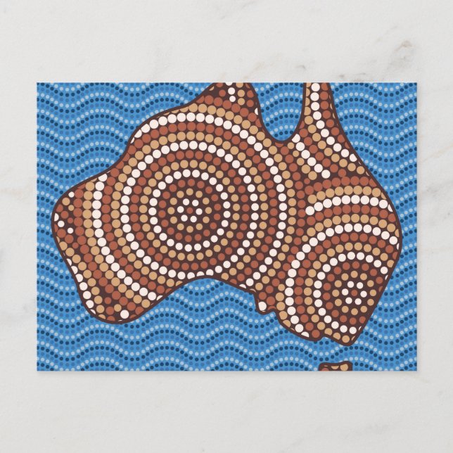 Aborigine-Australien Punktmalerei Postkarte (Vorderseite)