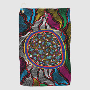 Aborigine Design-15 Golf Handtuch