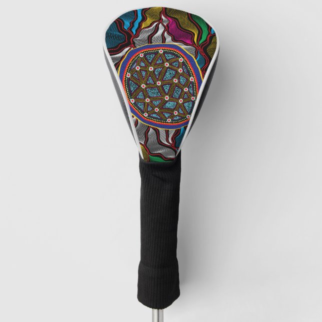 Aborigine-Design-15 Golf Head Cover Golf Headcover (Vorderseite)