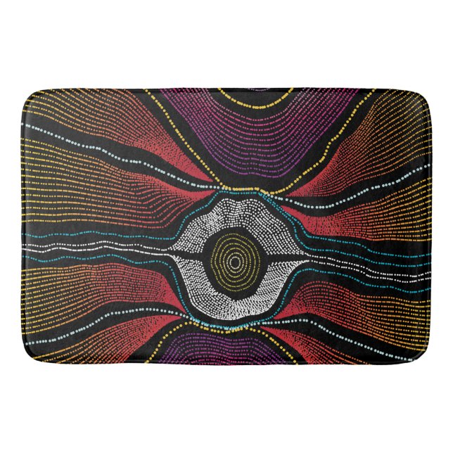 Aborigine-Design-2-Badematte Badematte (Vorderseite)