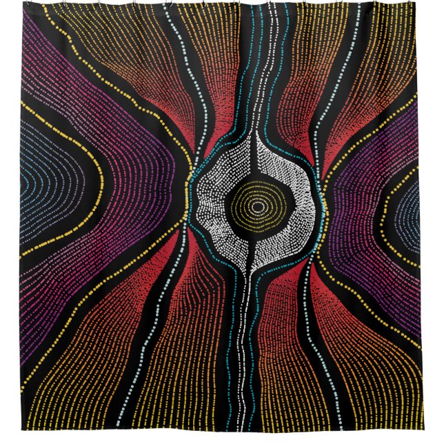 Aborigine-Design-2-Duschvorhang Duschvorhang (Vorderseite)