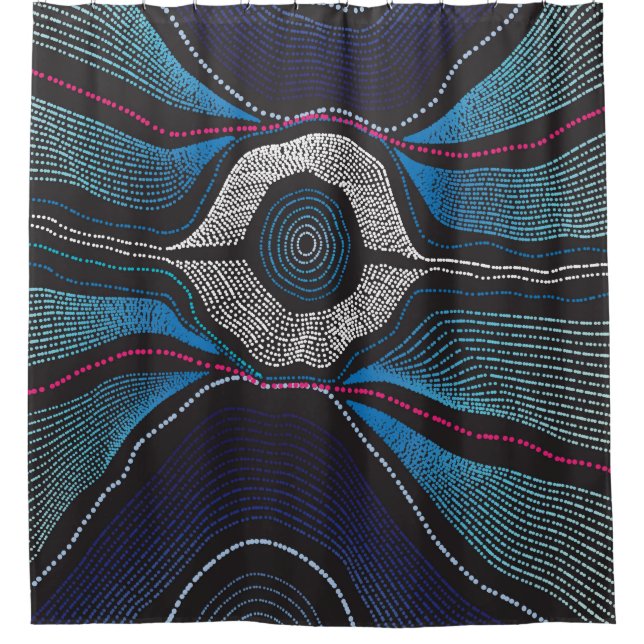 Aborigine-Design-3-Duschvorhang Duschvorhang (Vorderseite)