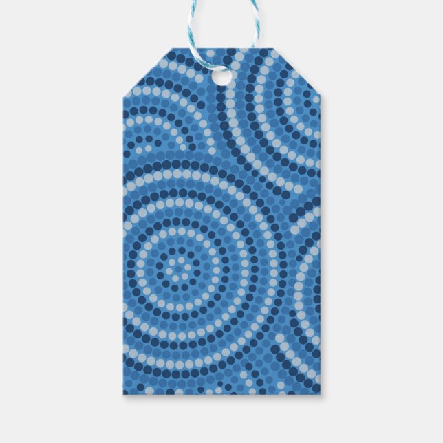 Aborigine-Dot-Malerei Geschenkanhänger (Vorderseite)