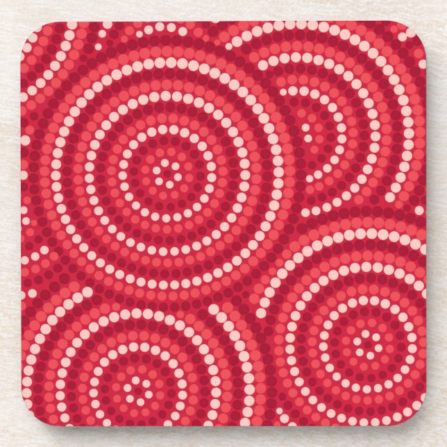 Aborigine-Dot-Malerei Untersetzer (Vorderseite)