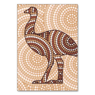 Aborigine-Emu-Punktmalerei Tischnummer