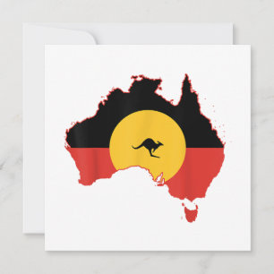 Aborigine-Flag T Shirt Australien Flaggengeschenk Einladung