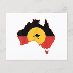 Aborigine-Flag T Shirt Australien Flaggengeschenk Postkarte