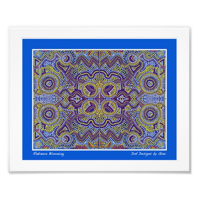 Aborigine-inspirierte Punktdesigns von Gina Fotodruck (Vorne)