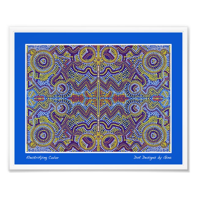 Aborigine-inspirierte Punktdesigns von Gina Fotodruck (Vorne)