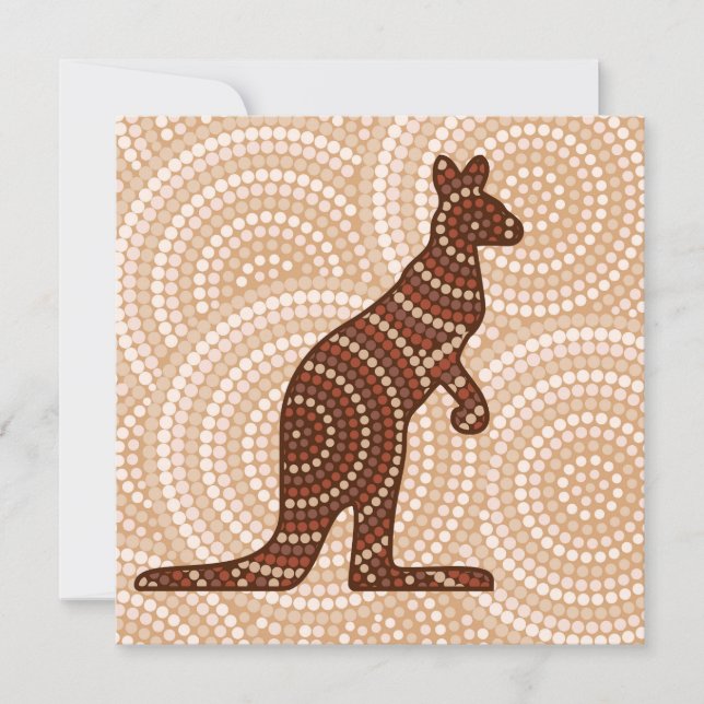 Aborigine-Kangaroo-Punktmalerei (Vorderseite)