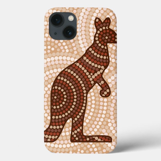Aborigine-Kangaroo-Punktmalerei Case-Mate iPhone Hülle (Rückseite)