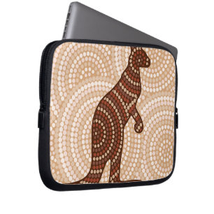 Aborigine-Kangaroo-Punktmalerei Laptopschutzhülle