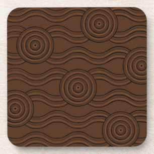 Aborigine-Kunst Erde Untersetzer
