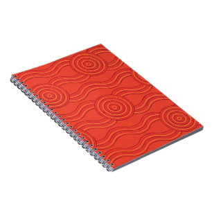 Aborigine-Kunst-Feuer Notizblock