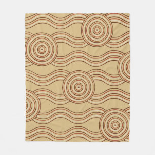Aborigine-Kunst Fleecedecke