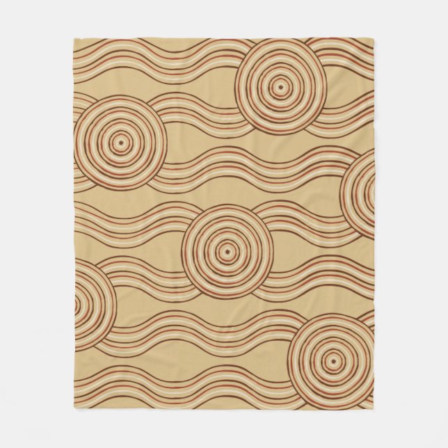 Aborigine-Kunst Fleecedecke (Vorderseite)
