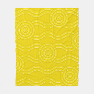 Aborigine-Kunst Fleecedecke