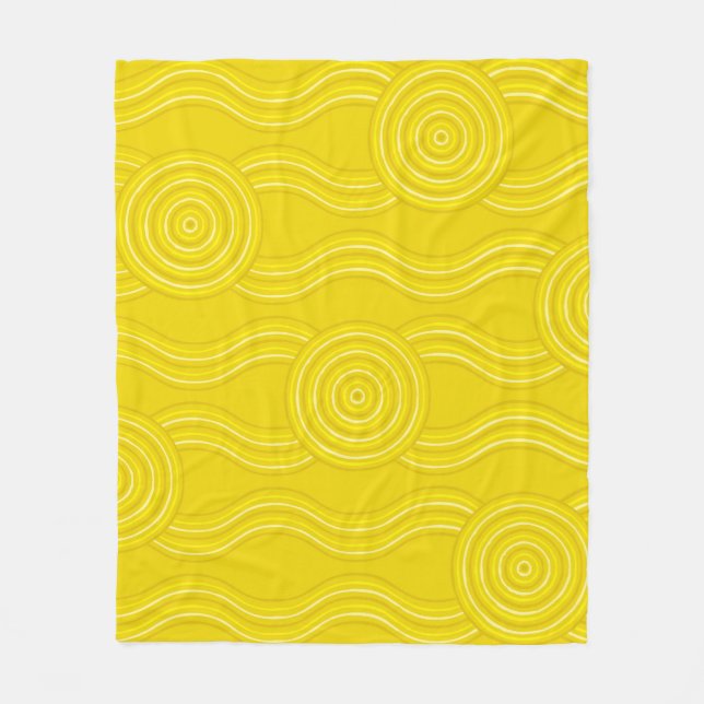 Aborigine-Kunst Fleecedecke (Vorderseite)