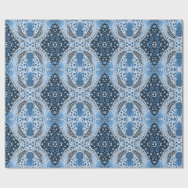 Aborigine-Kunst Packing Papier blauen Punkte. Geschenkpapier