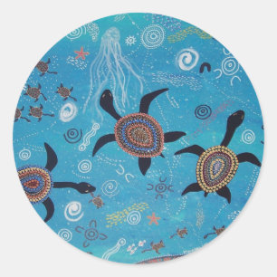 Aborigine-Kunst Turtle Dream Sticker