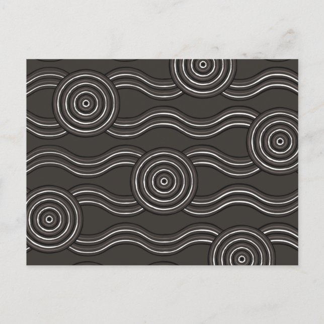 Aborigine-Kunststurm Postkarte (Vorderseite)