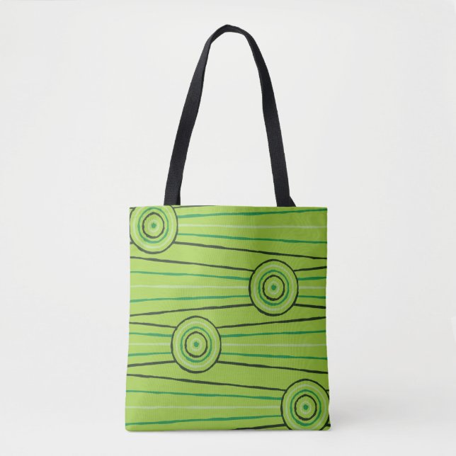 Aborigine-Linien- und Kreismalerei Tasche (Vorderseite)