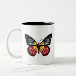 Aborigine Monarque Butterfly Flag Zweifarbige Tasse