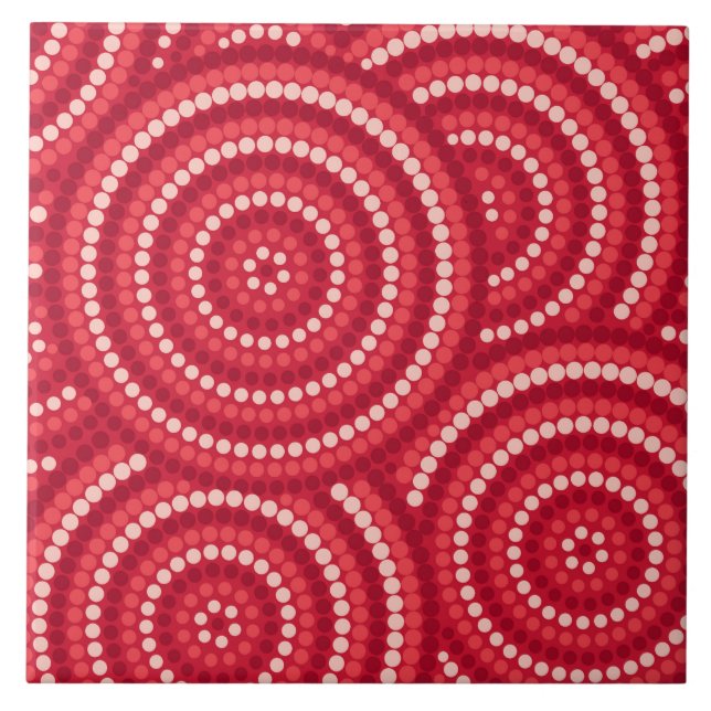 Aborigine-Punktmalerei Fliese (Vorderseite)