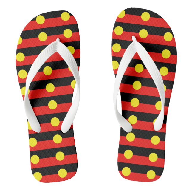 Aborigines-Flag —.png Flip Flops (Fußbett)