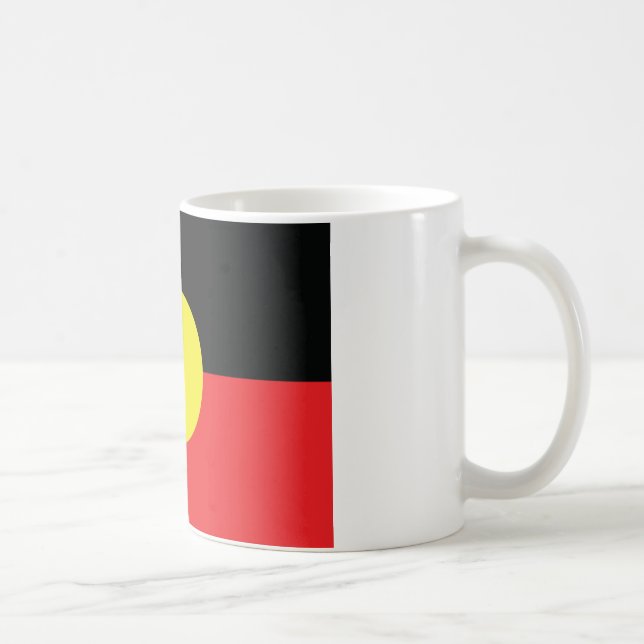 aborigini Australien-Flagge Kaffeetasse (Rechts)