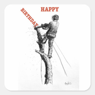 Aborist Trechirurgen Weihnachten Geschenk Quadratischer Aufkleber