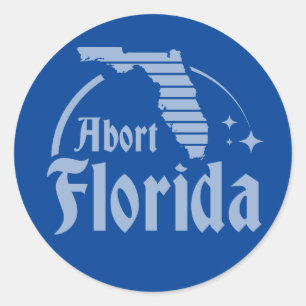 Abort Florida Runder Aufkleber