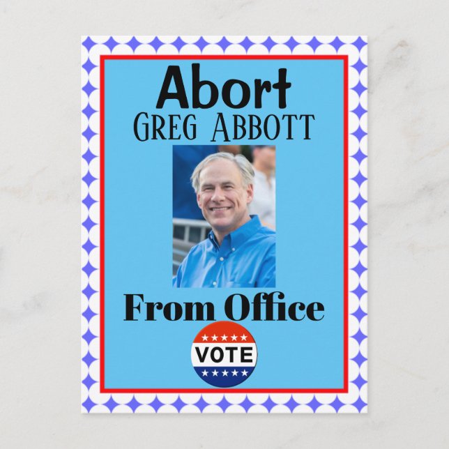Abort Greg Abbott Postcard Postkarte (Vorderseite)