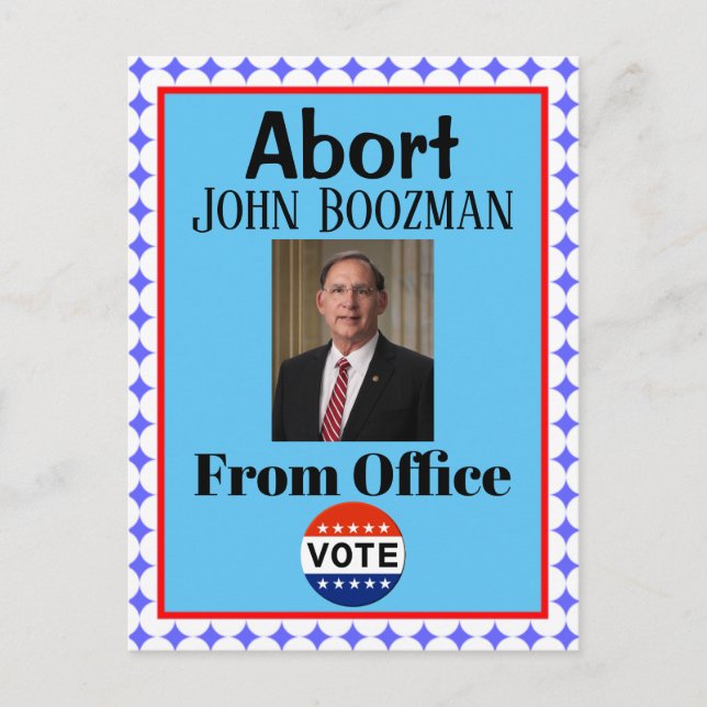 Abort John Boozman Postcard Postkarte (Vorderseite)