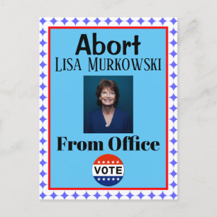 Abort Lisa Murkowski Postcard Postkarte
