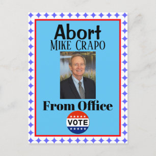 Abort Mike Crapo Postkarte