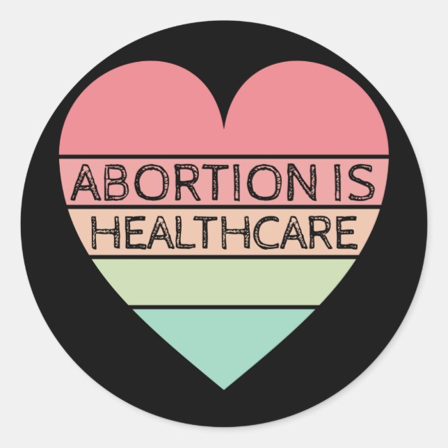 Abortion Is Healthcare Runder Aufkleber (Vorderseite)