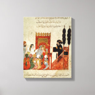 Abou Zayd, das in der Moschee predigt Leinwanddruck