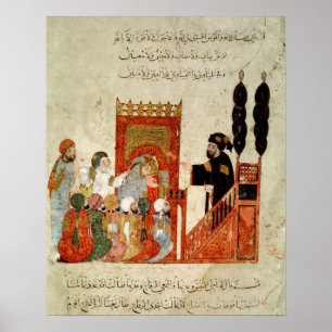 Abou Zayd, das in der Moschee predigt Poster