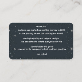 ABOUT US BEGLEITKARTE