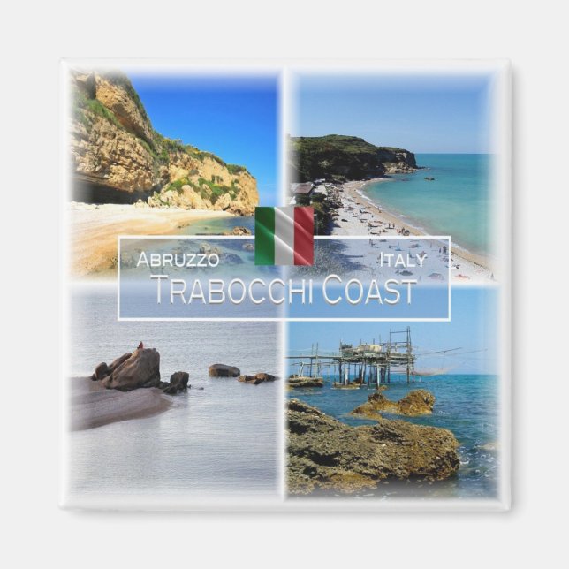 ABR002 TRABOCCHI COAST, Abruzzen, Italien, Kühlsch Magnet (Vorne)