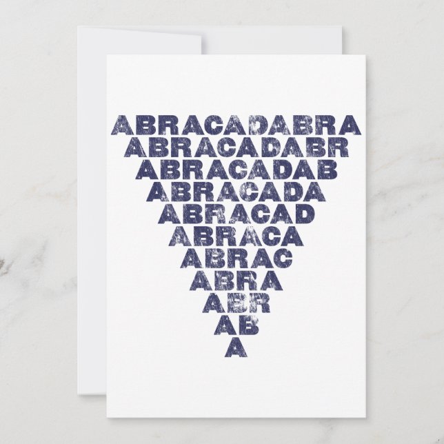 Abracadabra [dunkles invertiertes Dreieck] (Vorderseite)