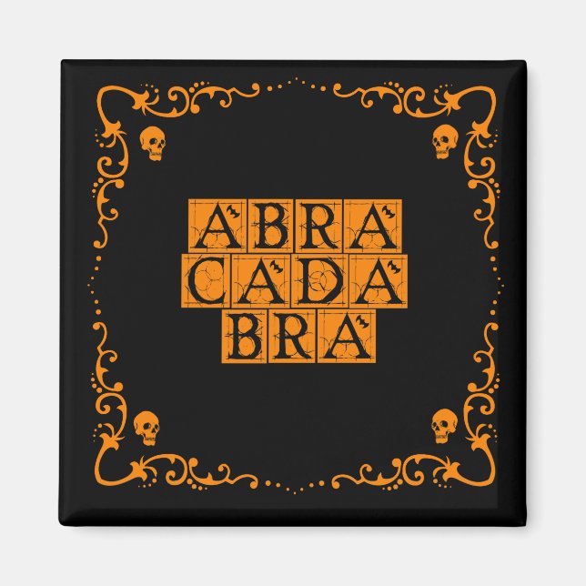 Abracadabra Magic Word 2 Inch Square Magnet (Vorne)