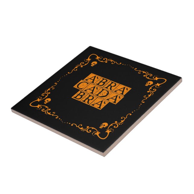 Abracadabra Magisches Wort Keramikfliese (Seite)
